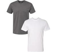 Next Level Apparel Next Level Mens Premium Fitted CVC Crew Tee Heavy Metal/White X-Large, Heavy Metal/White, XL