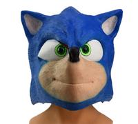 Next Level Cosplay Prop Replica Sonic the Hedgehog Blue Latex Mask Halloween Fancy Dress