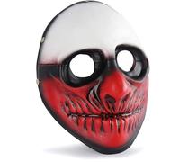 Next Level Cosplay Prop Replica Wolf Resin Mask from Payday 2 | Comfortable Elastic Fit for Halloween Parties, Displays, and Gamers