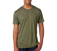 Next Level Men's Tri Blend Satin Label T-Shirt, Military Green, Medium