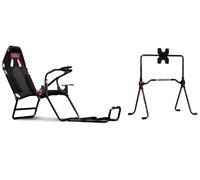 Next Level Racing GT Lite Foldable Simulator Cockpit and Lite Free Standing Monitor Stand - Bundle