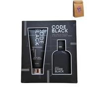 Next London Code Black Gift Set, Men's Eau De Parfum 30ml and Hair and Body Wash 50ml
