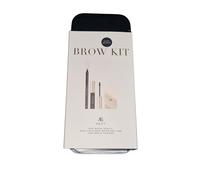 Next-London Professional Eyebrow Kit, Dark Brown Brow Pencil, Gel and Powder Set, Complete Makeup Collection