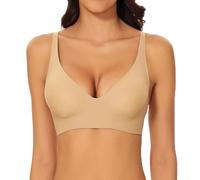 Next Sale.Clearance Womens Non Wired Bras for Women UK Push Up Wireless Sexy Comfortable Support Sleeping Underwear Padded Soft Cup Sport Bra Backless Bra for Large Breasts Beige L