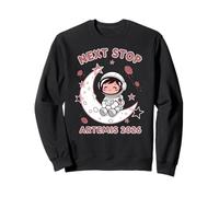 Next Stop Artemis 2026 Lunch Kawaii Astronaut Pastel Moon Sweatshirt