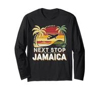 Next Stop Jamaica Reggae Jamaican Family Flag Trip Long Sleeve T-Shirt