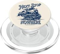 Next Stop Nowhere Retro Train Graphic Railfan Locomotive PopSockets PopGrip for MagSafe