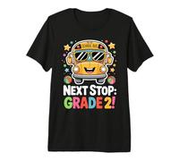 Next Stop Second Grade School Bus Elementary Kids Boys Girls Premium T-Shirt