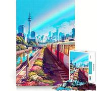 Next Stop Tokyo Jigsaw Puzzles 1000 Pieces for Adults Strong Logic Toy Stress Free Clear Edge Thoughtful Gift (38x26cm)