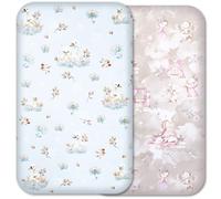 Next to Me Crib Sheets - 100% Natural Cotton, Soft & Breathable Baby Bedding Set - 2-Pack Snug Fitted Baby Sheets for Bedside Cribs - (83x50cm, SET8-2pcs(a))