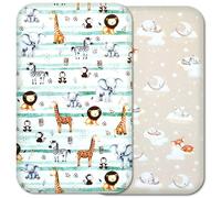 Next to Me Crib Sheets - 100% Pure Cotton, Soft & Breathable Baby Bedding Set - 2-Pack Snug Fitted Baby Sheets for Bedside Cribs - (83x50cm, SET1-2pcs(a))