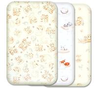 Next to Me Crib Sheets - 100% Pure Cotton, Soft & Breathable Baby Bedding Set - 3-Pack Snug Fitted Baby Sheets for Bedside Cribs - (83x50cm, SET7-3pcs)