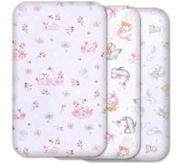 Next to Me Crib Sheets - 100% Pure Cotton, Soft & Breathable Baby Bedding Set - 3-Pack Snug Fitted Baby Sheets for Bedside Cribs - (83x50cm, SET5-3pcs)