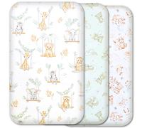 Next to Me Crib Sheets - 100% Pure Cotton, Soft & Breathable Baby Bedding Set - 3-Pack Snug Fitted Baby Sheets for Bedside Cribs - (83x50cm, SET3-3pcs)