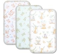 Next to Me Crib Sheets 83x50cm - 100% Cotton, Soft & Breathable Baby Bedding Set, 3-Pack Snug Fitted Baby Sheets for Bedside Cribs (83x50cm, SET 3-3pcs)