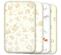Next to Me Crib Sheets 83x50cm - 100% Cotton, Soft & Breathable Baby Bedding Set, 4-Pack Snug Fitted Baby Sheets for Bedside Cribs (83x50cm, SET 7-4pcs)