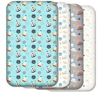 Next to Me Crib Sheets 83x50cm - 4-Pack - Soft & Breathable Baby Bedding Fitted Sheets Set, Snug Microfibre Sheets for Bedside Cribs (83x50cm, SET 8-4pcs)