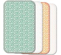 Next to Me Crib Sheets 83x50cm - Soft & Breathable Baby Bedding Fitted Sheets Set, 4-Pack Snug Fitted Microfibre Sheets for Bedside Cribs (83x50cm, SET 1-4pcs)