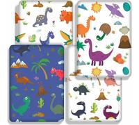 Next to Me Crib Sheets, Fitted Baby Crib Sheets Set of 4, Breathable Soft Microfiber Fitted Baby Bed Sheets (Dinosaur, 83x50cm)