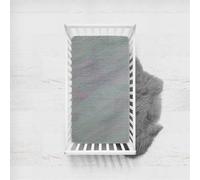 Next to Me Crib Sheets, Morbuy Soft Microfiber Moses Basket Sheets, Solid Color Breathable Cot Bed Sheets, Travel Cot Sheets for Boy and Girl, Easy Care Crib Sheets (135x100cm,Grey)