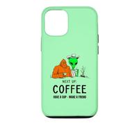 Next: Up Coffee Bigfoot Alien Cowboy Funny Cryptid Tee Case for iPhone 12/12 Pro