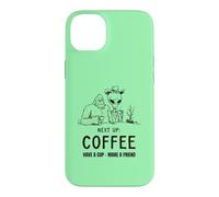 Next: Up Coffee Bigfoot Alien Cowboy Funny Cryptid Tee Case for iPhone 14 Plus
