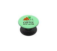 Next: Up Coffee Bigfoot Alien Cowboy Funny Cryptid Tee PopSockets Adhesive PopGrip