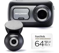 Nextbase 522GW Dash Cam Front and Rear Camera with Class 10 U3 64gb SD Card Recording- 1440/30fps Full HD- Wi-Fi Bluetooth GPS- Alexa & Polarising Filter Built-in, G-Sensor - 280/360° Degree Angle