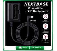 Nextbase Hardwire Kit OBD - Compatible with 122, 222, 322GW, 422GW, 522GW, 622GW Nextbase Dash Cams - 5 Metres Long, 90° Connector, LED Indicator - Easier to Install than Hardwire Kit