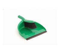 Jantex Soft Dustpan and Brush Set, Green, 220 mm Wide