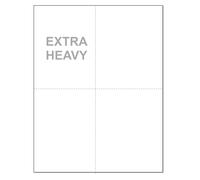 NextDayLabels - 8-1/2 x 11 Laser and Inkjet Printer Postcards 4 up Per Page, (4-1/4" x 5-1/2" Each Card After Perf) 50 Sheets / 200 Cards - WHITE EXTRA HEAVY