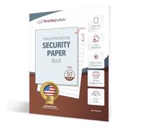 NextDayLabels Blue Security Paper - Multi-Purpose - UNAUTHORIZED COPY - Fraud Prevention - Laser & Inkjet Printer Compatible - 8.5" x 11“ - 24 lb - 50 Sheets