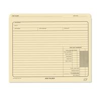 NextDayLabels - Classic Manila File Jacket 10” x 12” Job Folders - Heavy Duty - Preprinted to Track Job Progress, Calculating Cost, and Customer Correspondences (Pack of 50)