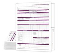 NextDayLabels - Employee Record Folders. 25 Pack. Secure, Discreet Employee Info Records, Preprinted.