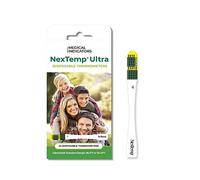 NexTemp Ultra Single-Use Thermometers - Individually Wrapped Disposable First Aid Supplies with High-Accuracy Readings, for Work, Home, and Travel, Fahrenheit, 24-Pack, by Medical Indicators Inc.