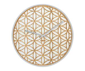NeXtime Bella Mirror Wall clock 3194WI - Unisex - 50 cm - Quartz Wood 50 cm