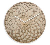 NexTime big wall clock "SUN", very silent, round, made of wood, ø 50 cm