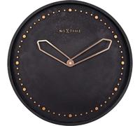 NeXtime - Wall clock - Ø 35 cm - Polyresin - Black - 'Cross'