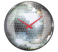 NexTime Disco Ball Wall Clock, 30cm, Silver