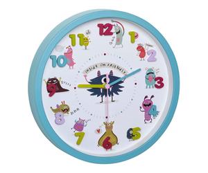 NeXtime Little Monster Wall clock 60.3051.20 - Unisex - 30 cm - Quartz Blue 30 cm