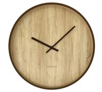 NeXtime - Oslo Wall Clock Ø50 cm, Light Brown - Light brown