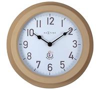 NexTime Outdoor Wall clock - 22 cm Ø - Metal - Brown -Poppy