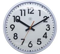 NeXtime Peter Wall Clocks, Metal, Plastic, White, Diameter 26 cm