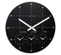 NeXtime Silencieux Black Verre Big City Wall Clock 43cm