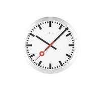 NeXtime wall clock / table clock station clock "STATION", very silent, round, white, ø 19 cm