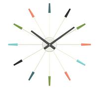 NexTime Wall Clock, Stainless Steel, Multicolored, 58 cm