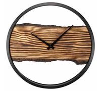 NexTime - Wall clock - Ø 30cm - Wood and Alu - Brown - 'Forest'