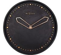 NeXtime - Wall clock - Ø 35 cm - Polyresin - Black - 'Cross'