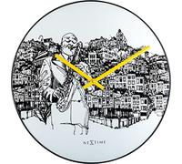 NexTime - Wall clock - Ø 40 cm - Glass/Metal - White - Sax City