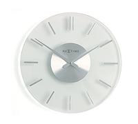 NeXtime wall clock "STRIPE" silent, round, made of glass and stainless steel, ø 31 cm
